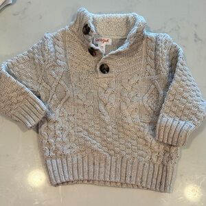Cat & Jack Gray Cable Knit Sweater